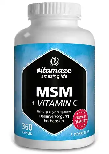 MSM-Pulver Vitamaze – amazing life MSM Kapseln + Vitamin C