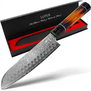 Damast-Küchenmesser Kemp&Ecke ® Santoku “Lotus”