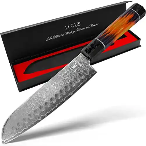 Damast-Küchenmesser Kemp&Ecke ® Santoku “Lotus”