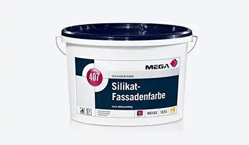 Silikatfarbe-Aussen Mega, Silikat-Fassadenfarbe, 12,5 l