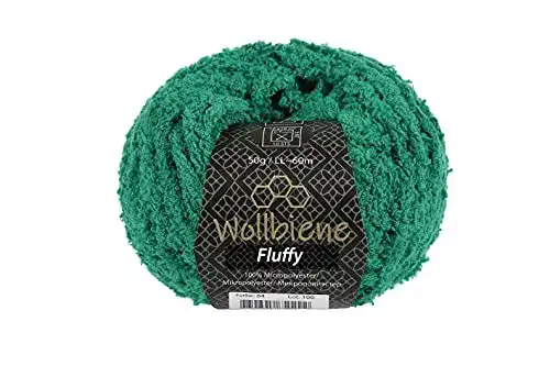 Fransengarn Wollbiene Fluffy Fransenwolle Wolle, 50g, grün 04