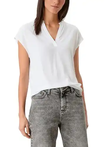 Weiße Blusen s.Oliver Damen 120.11.899.12.130.2112033 T Shirt