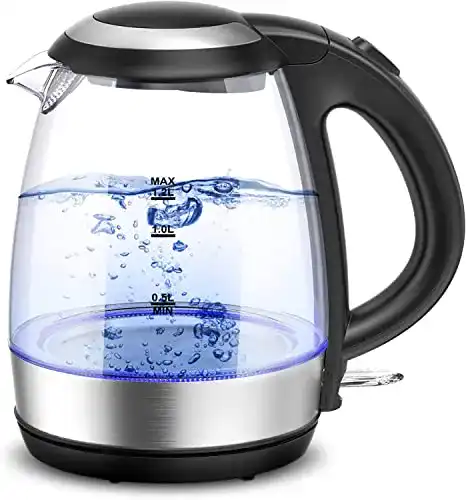 Wasserkocher 1,2 Liter Cocoda, Schnellheizung, LED-Licht, kabellos