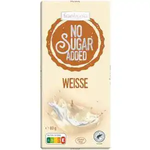 Weiße Schokolade frankonia CHOCOLAT NO SUGAR ADDED, 80 g