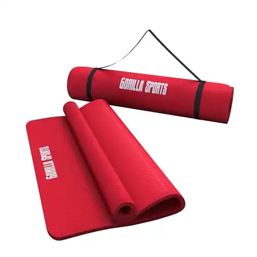 Gymnastikmatte 1,5 cm GORILLA SPORTS ® mit Tragegurt