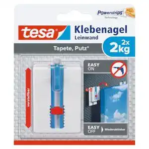 Klebenagel TESA Tapeten & Putz, höhenverstellbar, selbstklebend