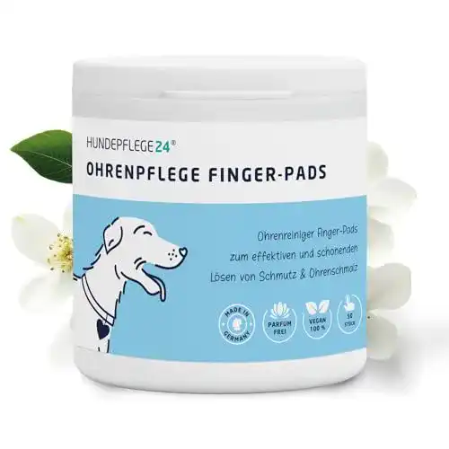 Ohrenpflege Hund Hundepflege24 Hunde Fingerpads, 50 Stück