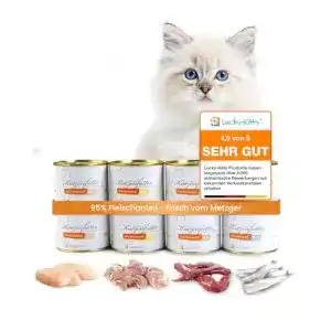 Lucky-Kitty-Katzenfutter Lucky-Kitty Probeset 8 x 200 Gramm