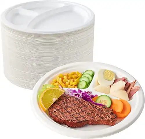 Zuckerrohr-Teller ORGA ECO-FRIENDLY PRODUCTS, 125 + 25 Teller