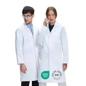 Laborkittel Dr. James Unisex, Klassische Passform, Weiß