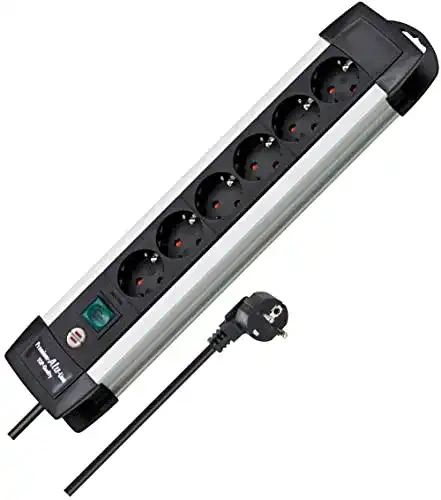6-fach-Steckdosenleiste Brennenstuhl Premium-Alu-Line, 6-fach