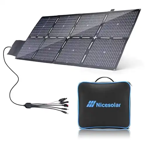 Solaranlage Nicesolar Tragbar Solarpanel 200W faltbar kompakt