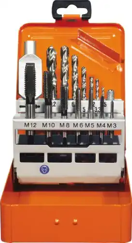 Gewindebohrer Projahn 91013 Einschnitt Satz 15-tlg. (M3 – M12)
