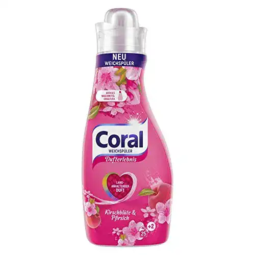 Weichspüler Coral Dufterlebnis Kirschblüte und Pfirsich 25 + 2 WL