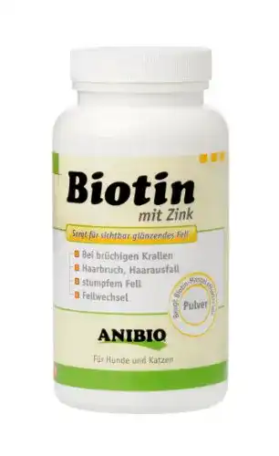 Biotin für Hunde Anibio Biotin Pulver 220g Ergänzungsfutter
