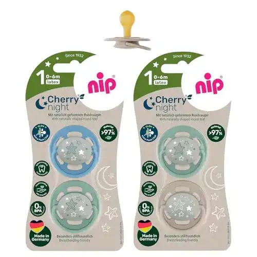Die beste nip-Schnuller nip Cherry Rundsauger Schnuller NIGHT 0-6 Monate 2026 Test Bestseller nip-Schnuller nip Cherry Rundsauger Schnuller NIGHT 0-6 Monate