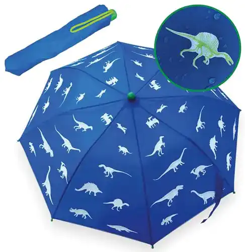 Kinder-Regenschirm HECKBO Dino Magic, wechselt die Farbe