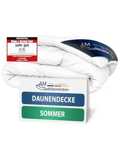 Daunendecke 155 x 200 DormiGood 100% Daunen Sommer