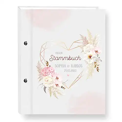 Stammbuch Stammbuchshop der Familie personalisiert Love Story