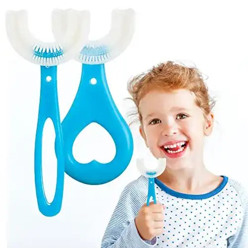 Die beste 360-Grad-Zahnbürste Runmeihe 2 Stück Kinder U Förmige Zahnbürste 2026 Test Bestseller 360-Grad-Zahnbürste Runmeihe 2 Stück Kinder U Förmige Zahnbürste