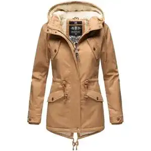 Winterjacke MARIKOO Damen Winter Jacke Parka Teddyfell gefüttert