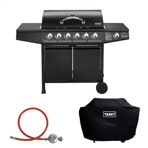 Taino-Grill TAINO BASIC BBQ Gasgrill Grillwagen Edelstahl-Brenner