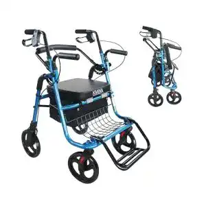 Rollator mit Fußstützen KMINA – Rollator Rollstuhl Kombination