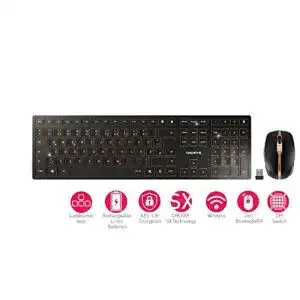 Funktastatur CHERRY DW 9000 Slim, Rechargeable Wireless
