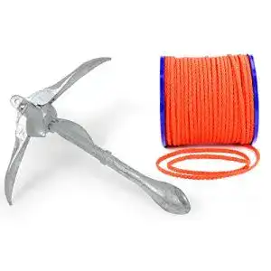 Klappanker wellenshop Klapp-Anker 3,2 kg + Ankerleine 15 m