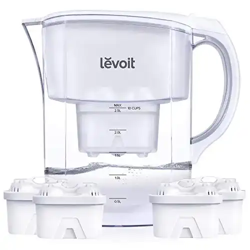 Wasserfilter Levoit 3.5 L Filterkanne XL inkl. 4 Aktivkohle-Filter