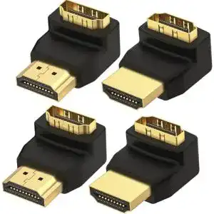 HDMI-Winkelstecker LEENUE Adapter, 90 u. 270 Grad vergoldet