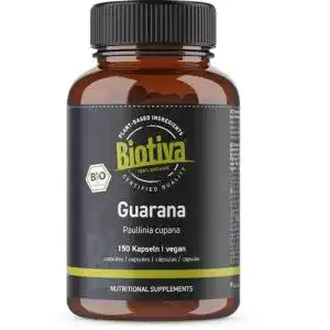 Guarana-Kapseln Biotiva Guarana Kapseln Bio, 150 x 500mg