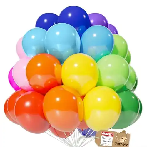 Luftballons Bastelbär, bunt 100 Stück aus 100% NATURLATEX
