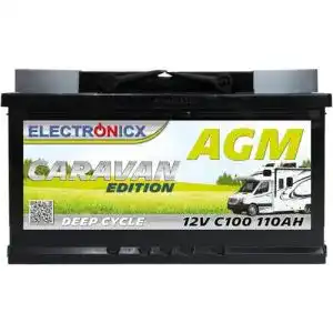 AGM-Batterie 110Ah Electronicx AGM Batterie 12v Caravan Edition