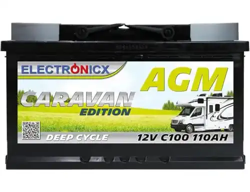 AGM-Batterie 110Ah Electronicx AGM Batterie 12v Caravan Edition