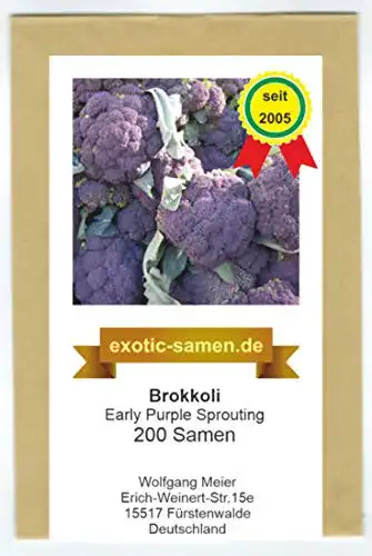 Brokkoli-Samen exotic-samen Early Purple Sprouting, 200 Samen