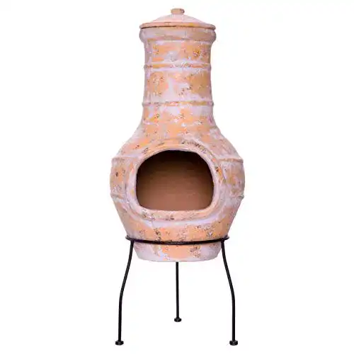 Aztekenofen Nexos Terrassenofen Gartenkamin Terracotta 85 cm