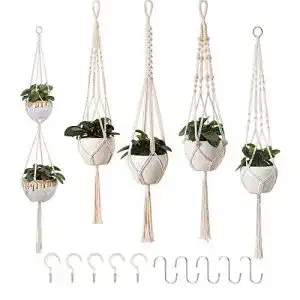 Makramee-Blumenampel Petutu 5er Set Makramee Blumenampel