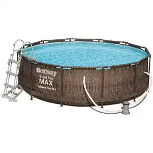 Pool rund Bestway Power Steel Deluxe 366×100 cm, Komplett-Set