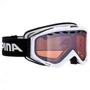 Skibrille Alpina Turbo HM White Hybrid Mirror Orange