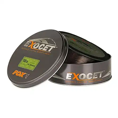 Karpfenschnur Fox Exocet Mono Trans Khaki 1000m, Angelschnur, monofile Schnur zum Karpfenangeln, Schnüre für Karpfen