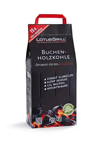 Grillkohle LotusGrill Buchen-Holzkohle 2,5 kg