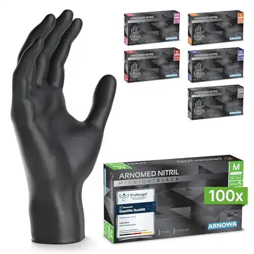 Küchenhandschuhe ARNOMED Einweghandschuhe schwarz
