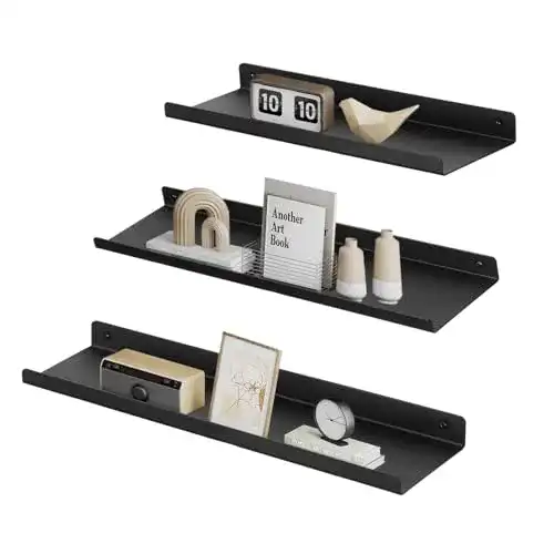 Bilderleiste SONGMICS Wandregale aus Metall, 3er Set, Schweberegale