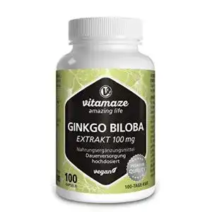 Ginkgo-Tabletten Vitamaze, amazing life Ginkgo Biloba, 100 Kaps.