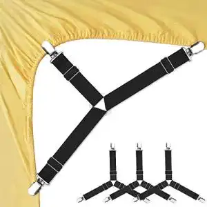 Bettlakenspanner Foloda Verstellbar mit Metallclips, 4 Stück