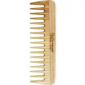 Holzkamm TEK Handgefertigt in Italien, Eschenholz, 14 x 4,5 cm