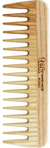 Holzkamm TEK Handgefertigt in Italien, Eschenholz, 14 x 4,5 cm
