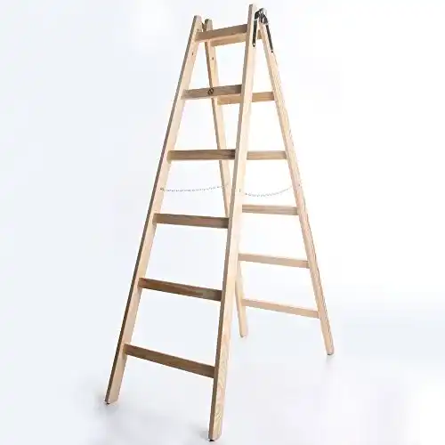 Holzleiter owlyshop STANDARD 2×6 Stufen Zweiseitig 150kg