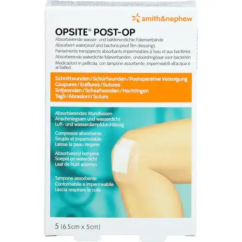 Duschpflaster Smith & Nephew Opsite Post-OP , 6,5 x 5 cm, 5 Stck